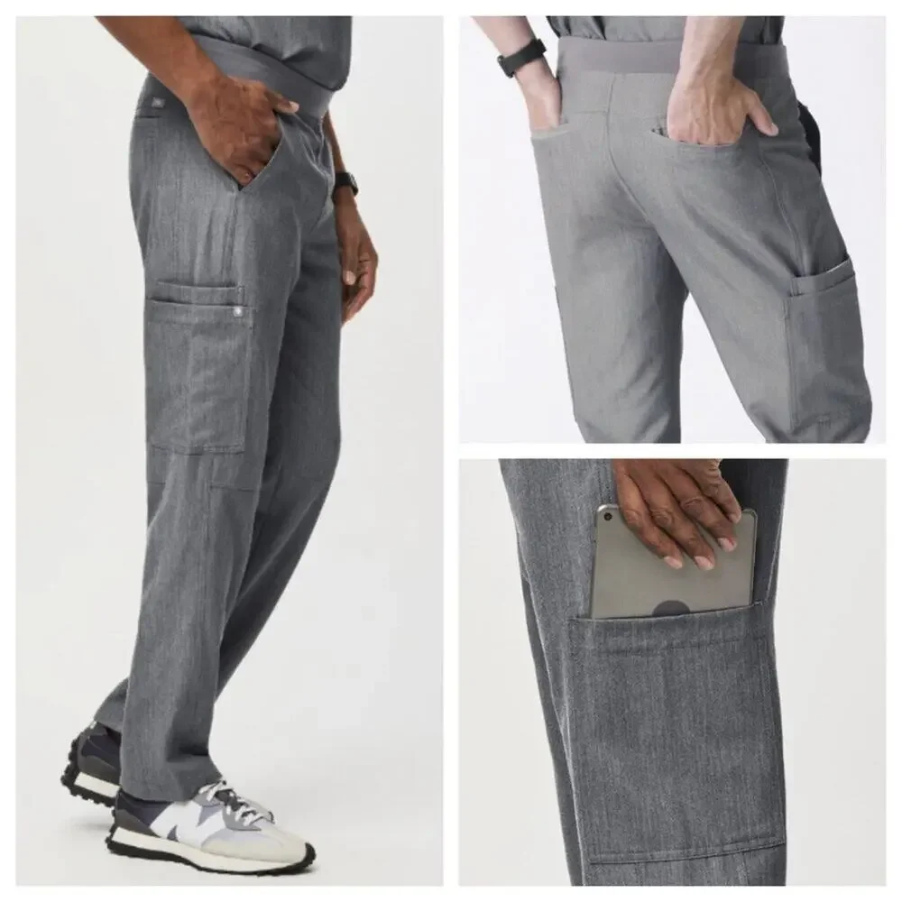 FIGS Men's Axim Cargo Scrub Pants Graphite Size S